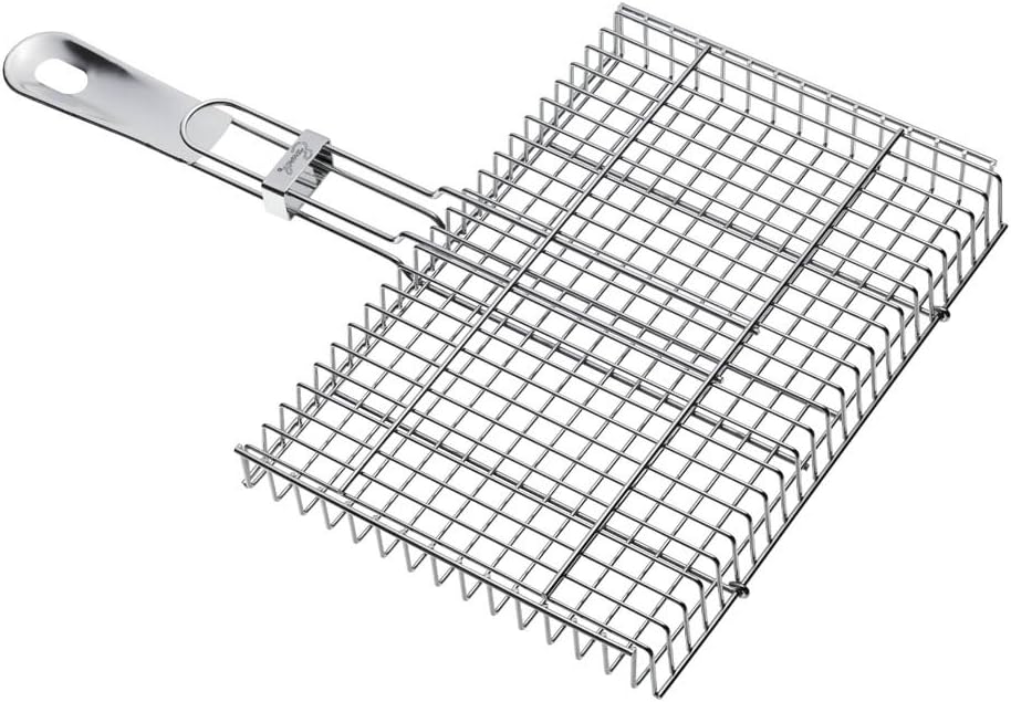 Emeril J1260264 Outdoor Grilling Veggie Basket, Silver