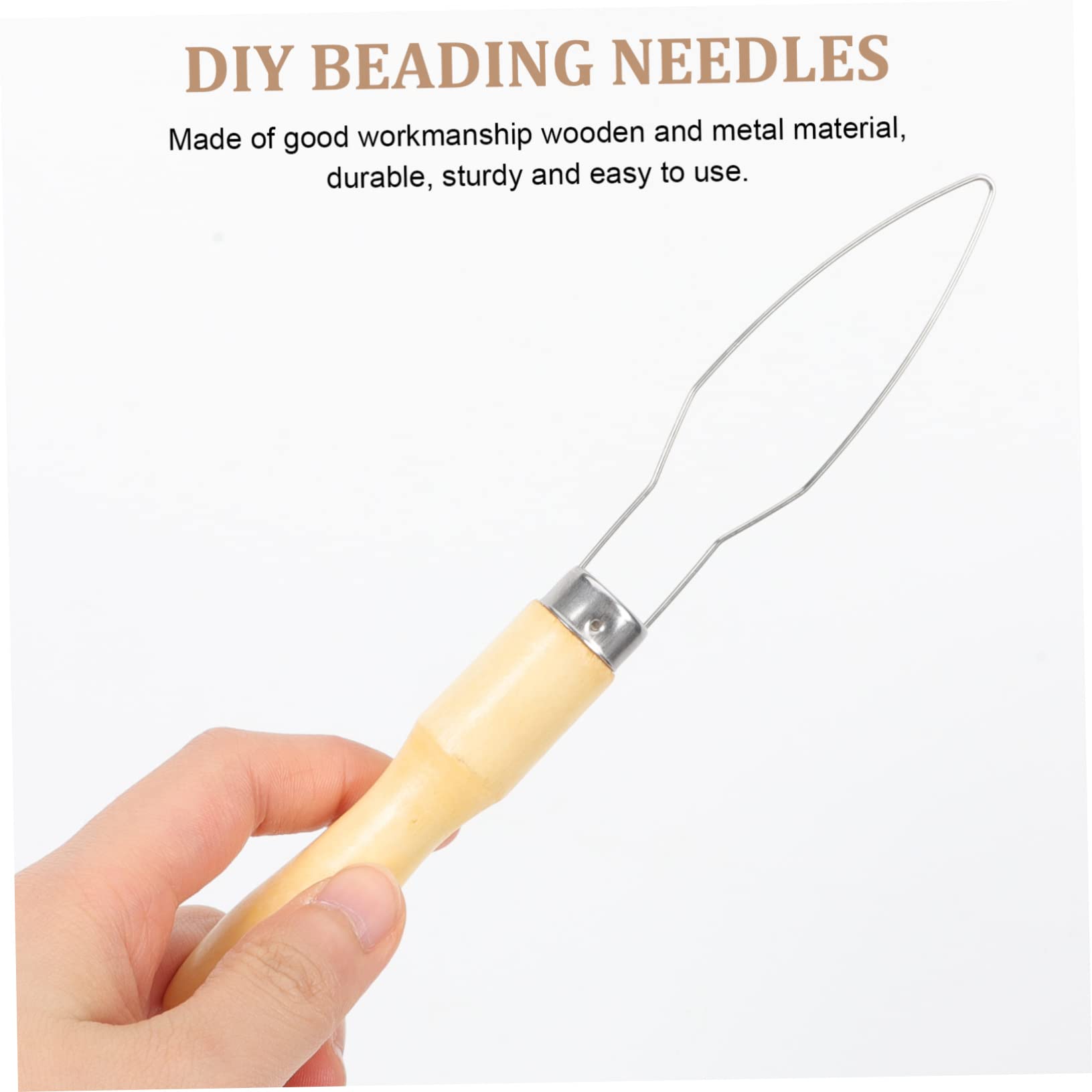 CANIGHT 2sets Bead Threader for Sewing Bead Stringer Tool Beading Needles Diy Beading Tools Long Beaded Needles Easy Threader 5pcs*2