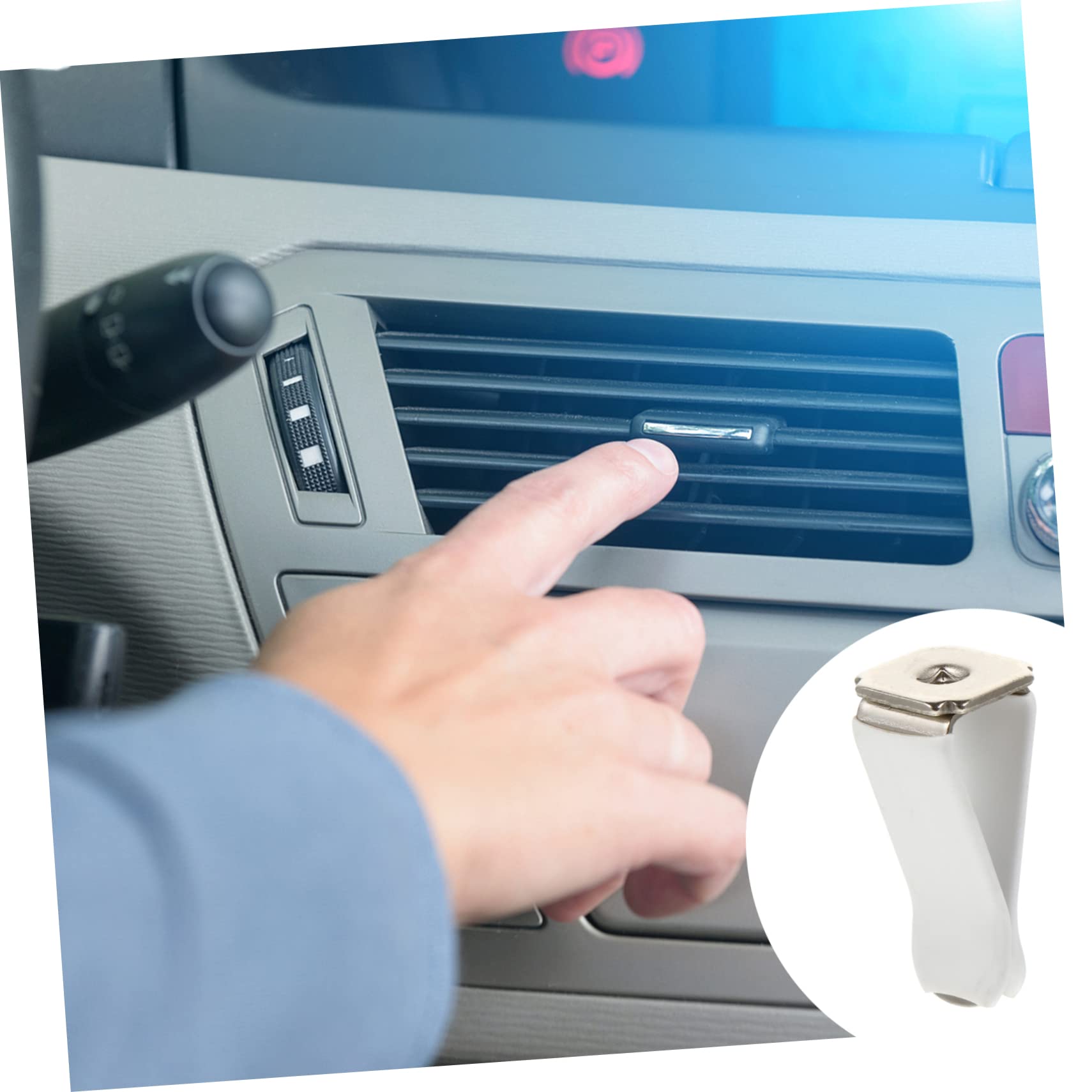ULTECHNOVO 120stücke Teiliges Auto Aromatherapie Diffuser Clips Weiße Duftclips Für Auto-innenraum Aromatherapie Frischer Duft Für Reisen Und Alltag