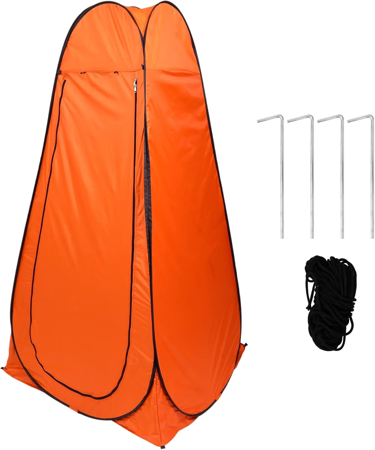 1pc Automatic Camping Tent Portable Bathing Tent for Outdoor Changing Room Ergonomic Design Easy Setup Privacy Protection for Camping Fishing and Showers Orange