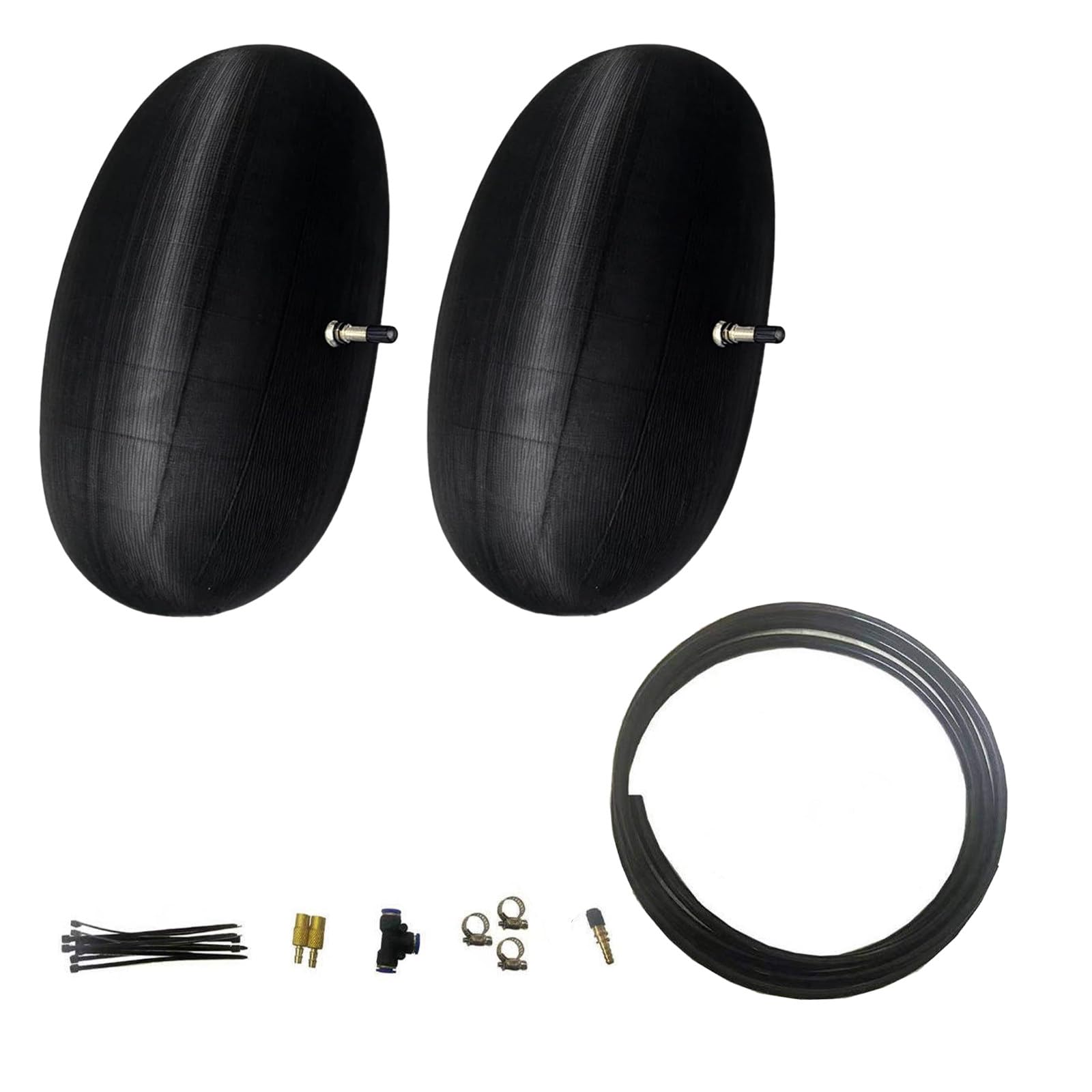 Lpoxuru Car Rear Suspension Spring Airbag,Rubber Air Helper Springs, Load Support Shock Absorber Air Bags, Anti-Vibration Air Spring for Sedans, SUVs & Off-Road Vehicles SUV-Extendedairhose