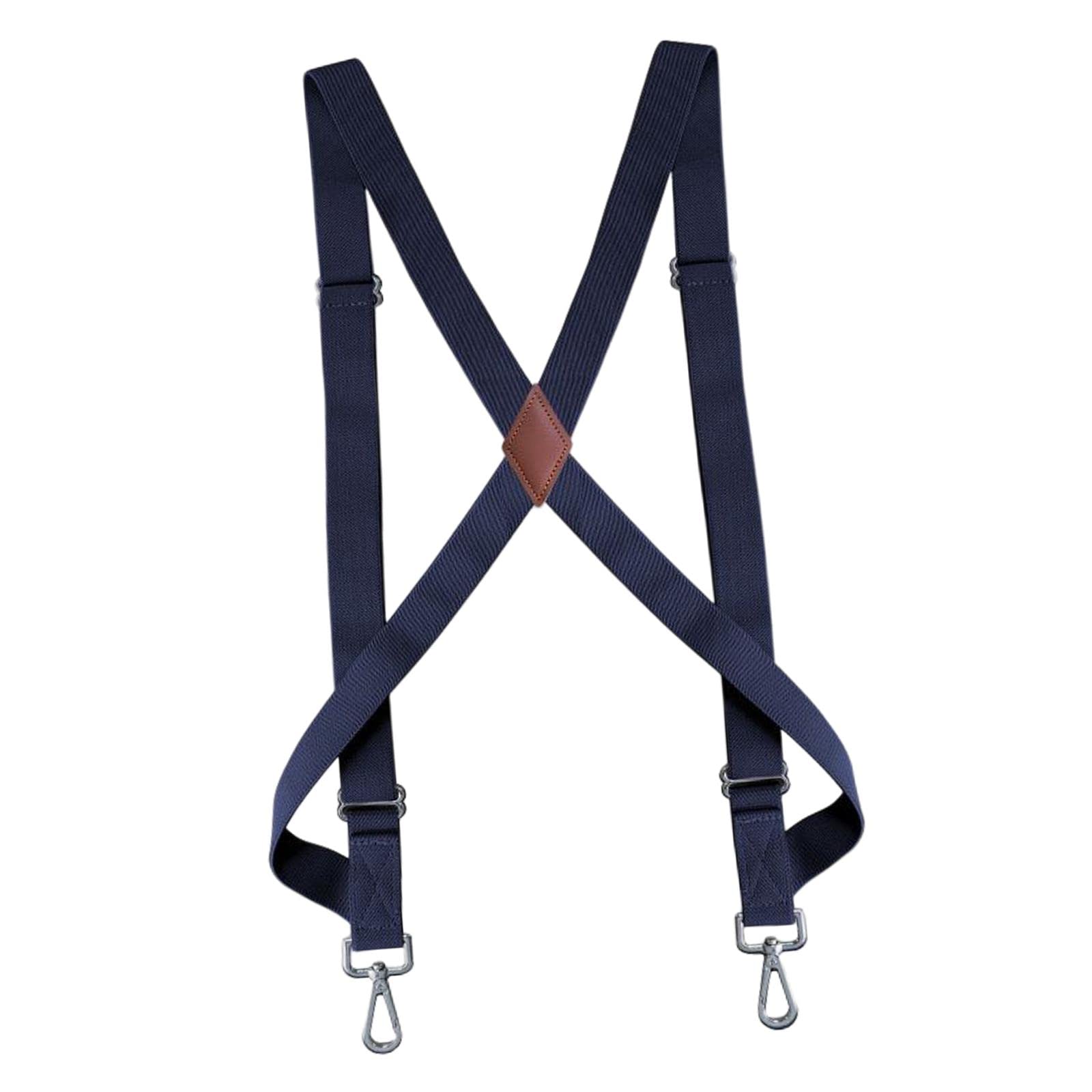 ™ Mens Womens Suspender X Shaped Elastic Straps Hook Suspenders Adjustable Dark Blue-image-15