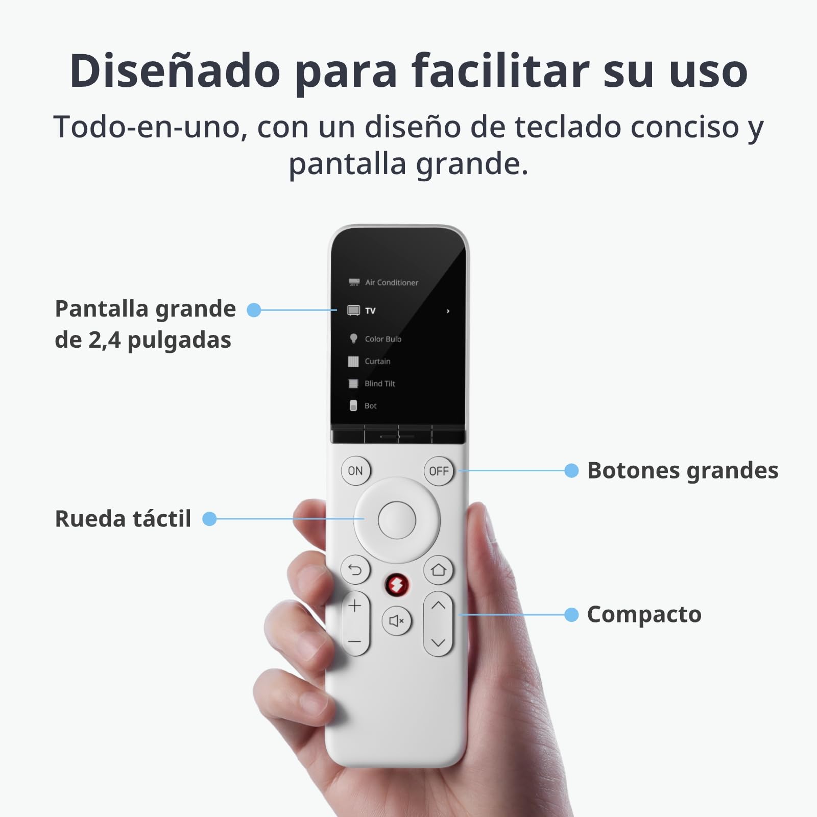 SwitchBot Universal Remote Control con Hub Mini Matter Activado, Control Remoto Inteligente Todo-en-uno con App Adaptable, Control de Aparatos IR/Bluetooth, Compatible con TV/AC/SwitchBots y Más