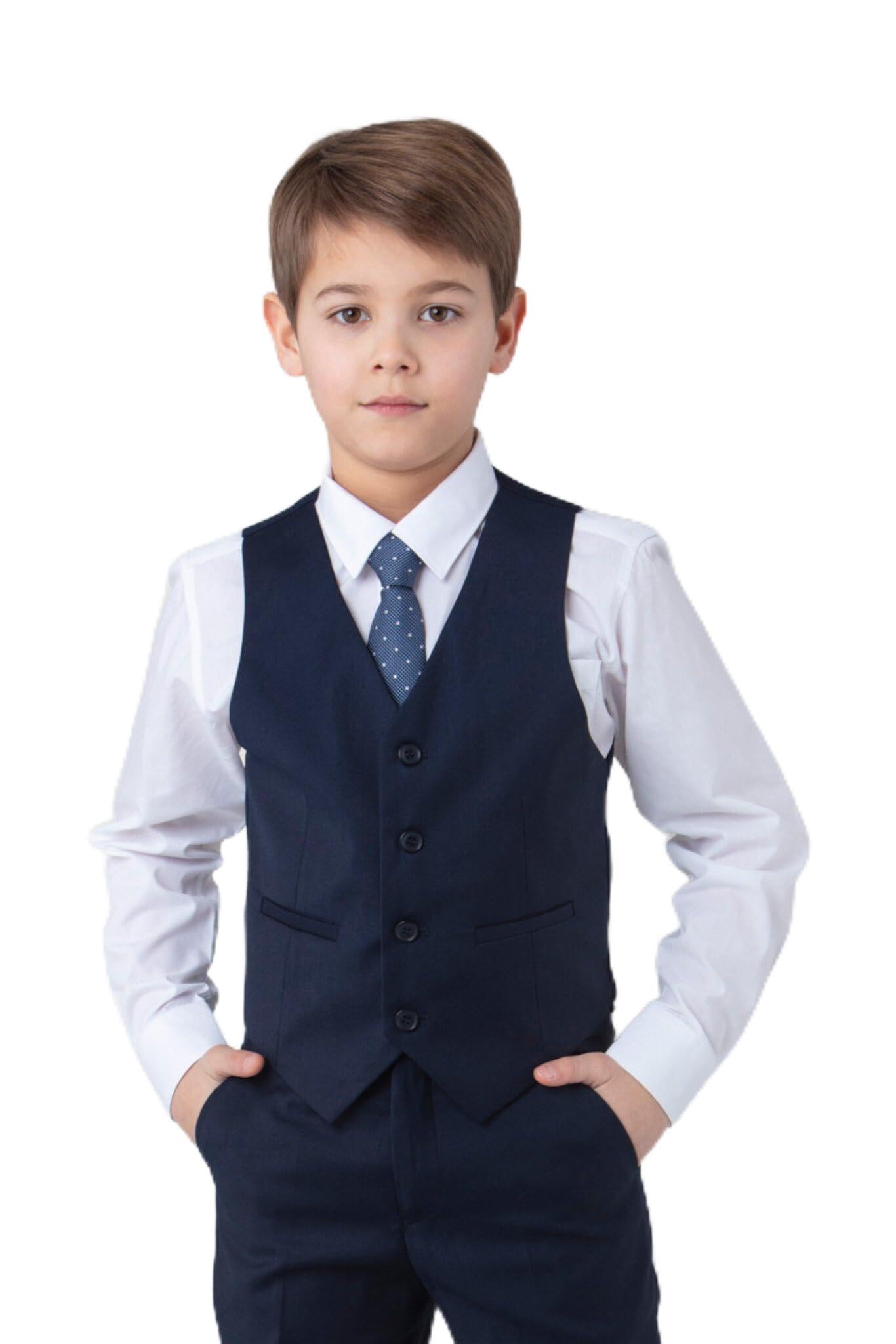 Jungen Anzug Kinderanzug Kommunionanzug 4-teilig blau