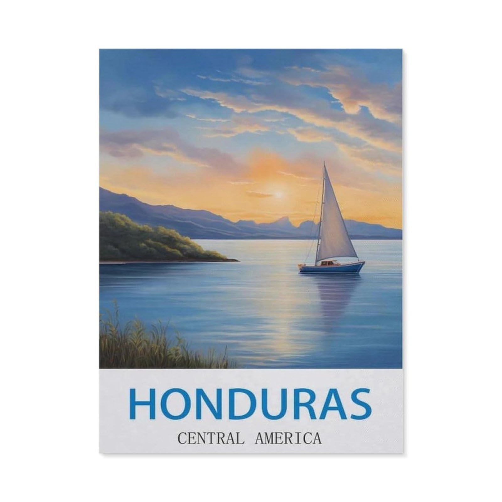 Vintage Art Metal Signs Funny Sign，Honduras Central America