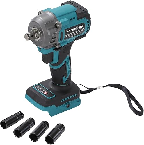 Llave de impacto de 34 pulgadas de alto par de 1300N.m, pistola de impacto sin escobillas de 959 pies de libras, compatible con batería Makita de 18