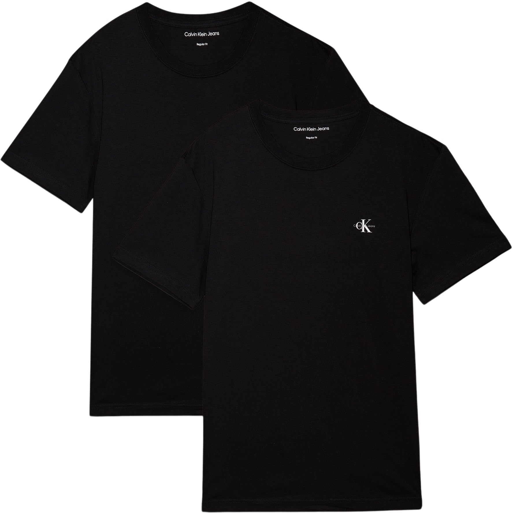 Calvin Klein T-Shirt Maniche Corte Uomo Confezione da 2 Monologo Scollo Rotondo