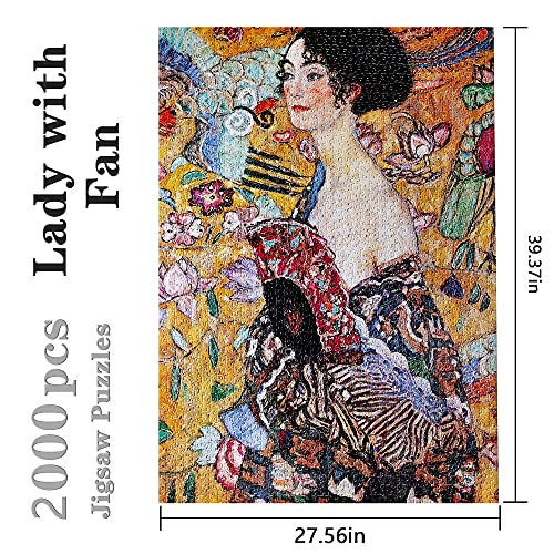 MISITU Puzzle 2000 Pieces for Adults Painting by Gustav Klimt Puzzles Family Intellectual Art Puzzles Game Toy Gift for Children - Image 2