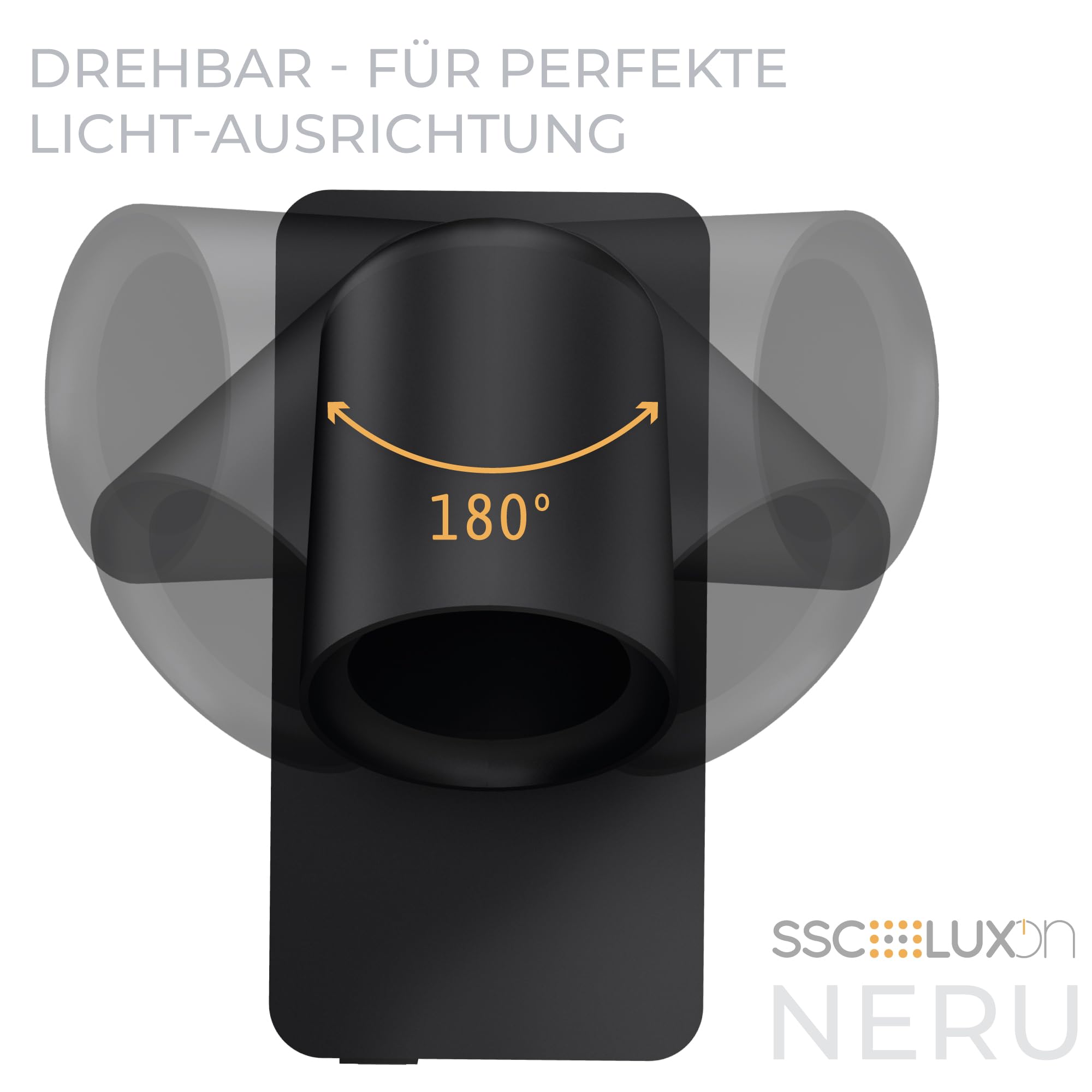 SSC-LUXon NERU 2er Wandleuchte mit Smart LED CCT RGB WLAN - Leselampe Schlafzimmer mit USB, steuerbar mir Siri, Alexa & Google