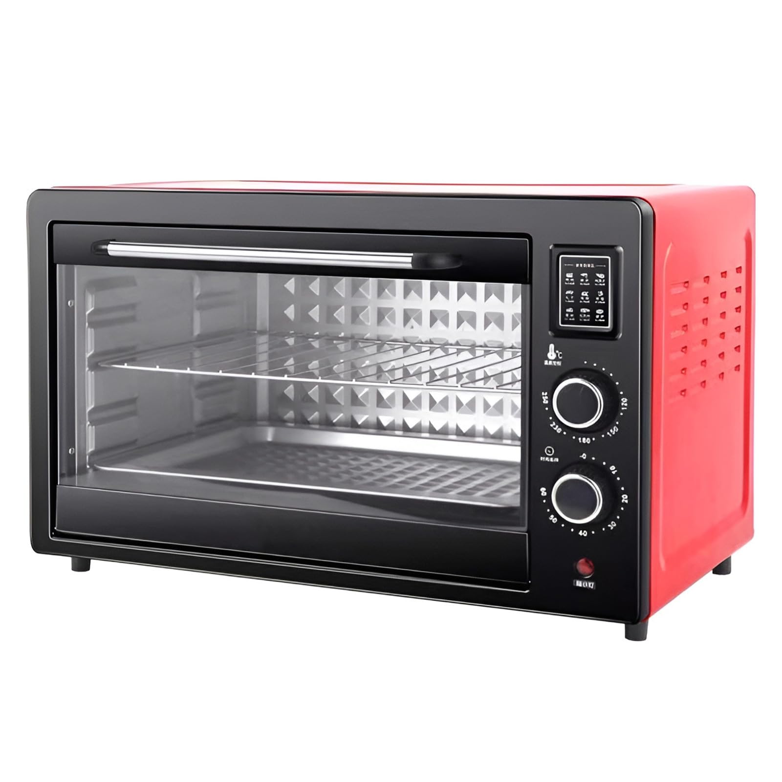 Piekarnik elektryczny z blachą do pieczenia i rusztem, mini frytkownica na blacie, regulacja temperatury 70-230 ℃, do pieczenia, gotowania