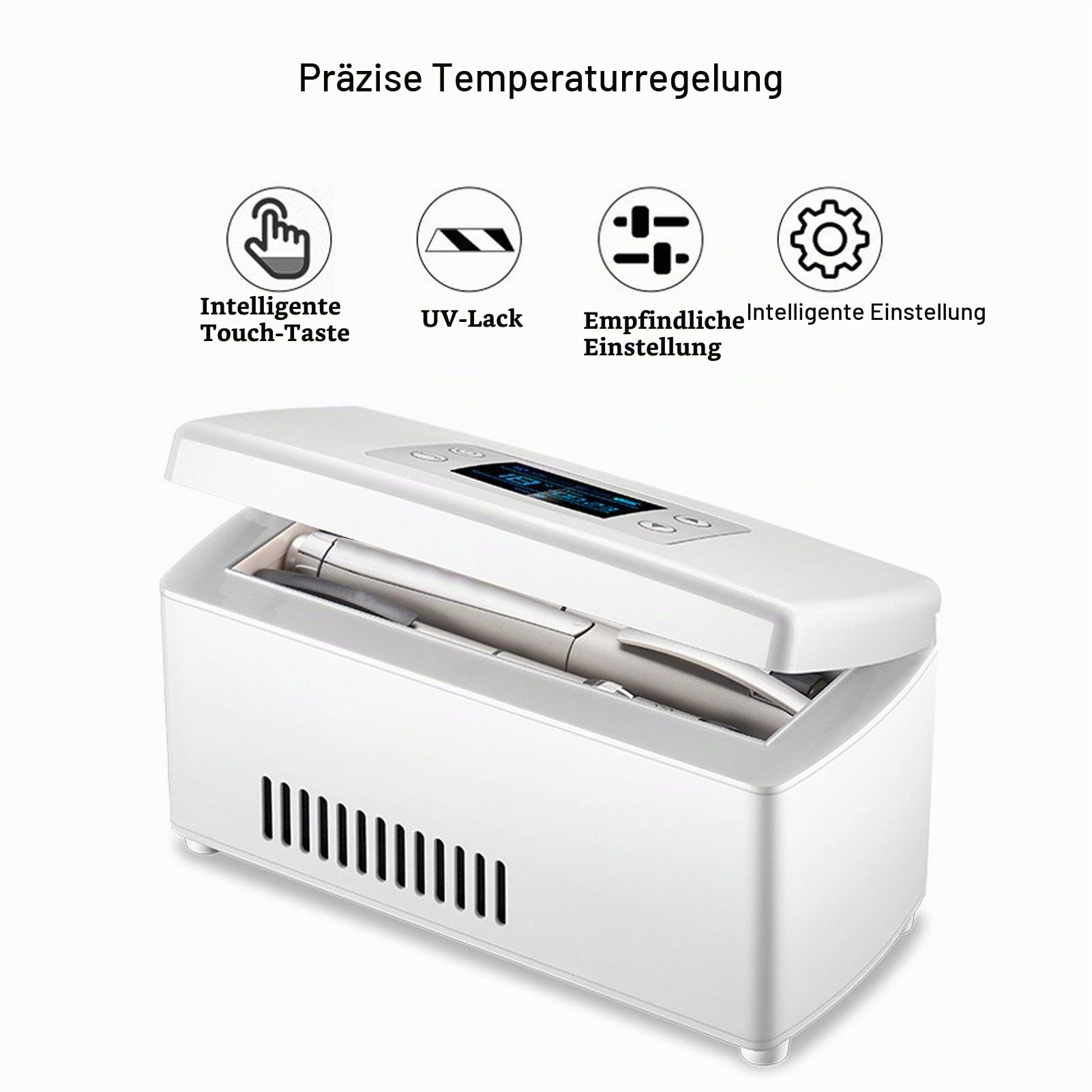 Insulin-Kühlschrank, Insulin-Kühler, LCD-Display, Sofortige Kühlung für Unterwegs