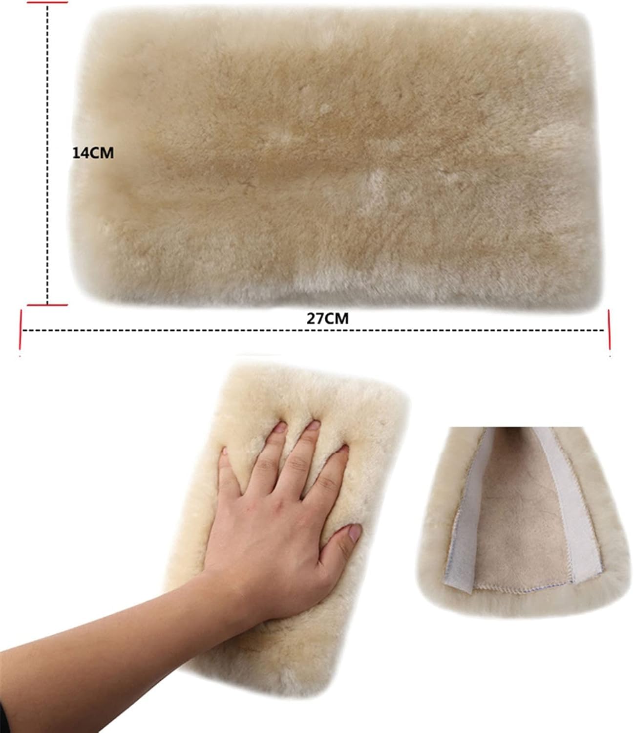 2 Sztuk Sheepski Auto Osłona Pasa Bezpieczeństwa, Podkładka Pasa Bezpieczeństwa Na Ramię Do Samochodu, Ciężarówki, Suv, Airplae, High Desity Soft Wool Camera Plecak Strapy, Brown 2, 10.6 x 2.8 in