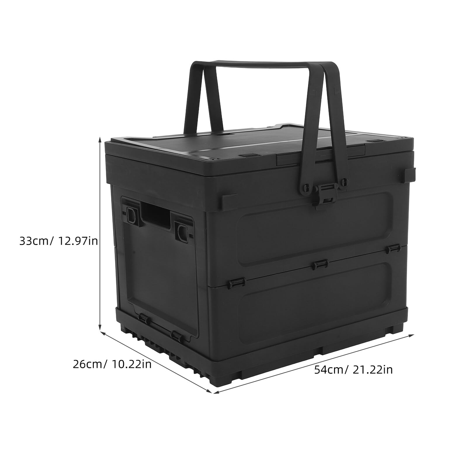 INOOMP Organizador Apilable para Maletero Asa y Mesa Pequeña, Caja Plegable Resistente al Agua para Picnic y Viajes de Camping