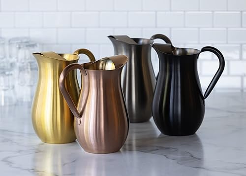 Miniatura 8 de Service Ideas WPB2BS Jarra cepillada con protector de hielo forma de campana 2 L acero inoxidable