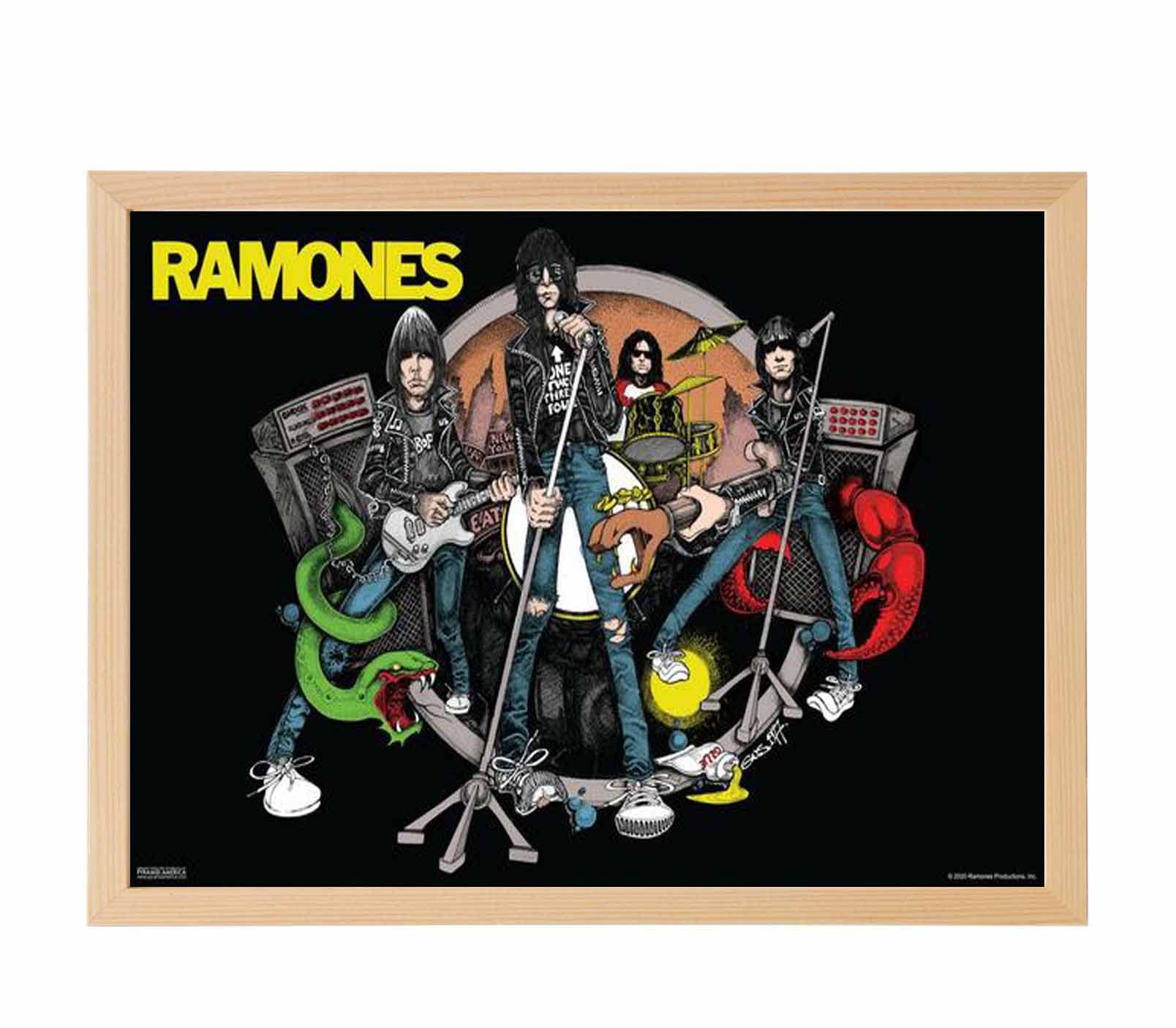 Amazon.co.jp: 壁の絵 ラモーンズの廃墟への道アルバムカバーバンド