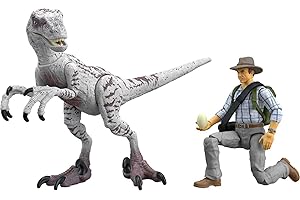 Jurassic World Mattel Jurassic Park III Hammond Collection Dr. Alan Grant & Velociraptor