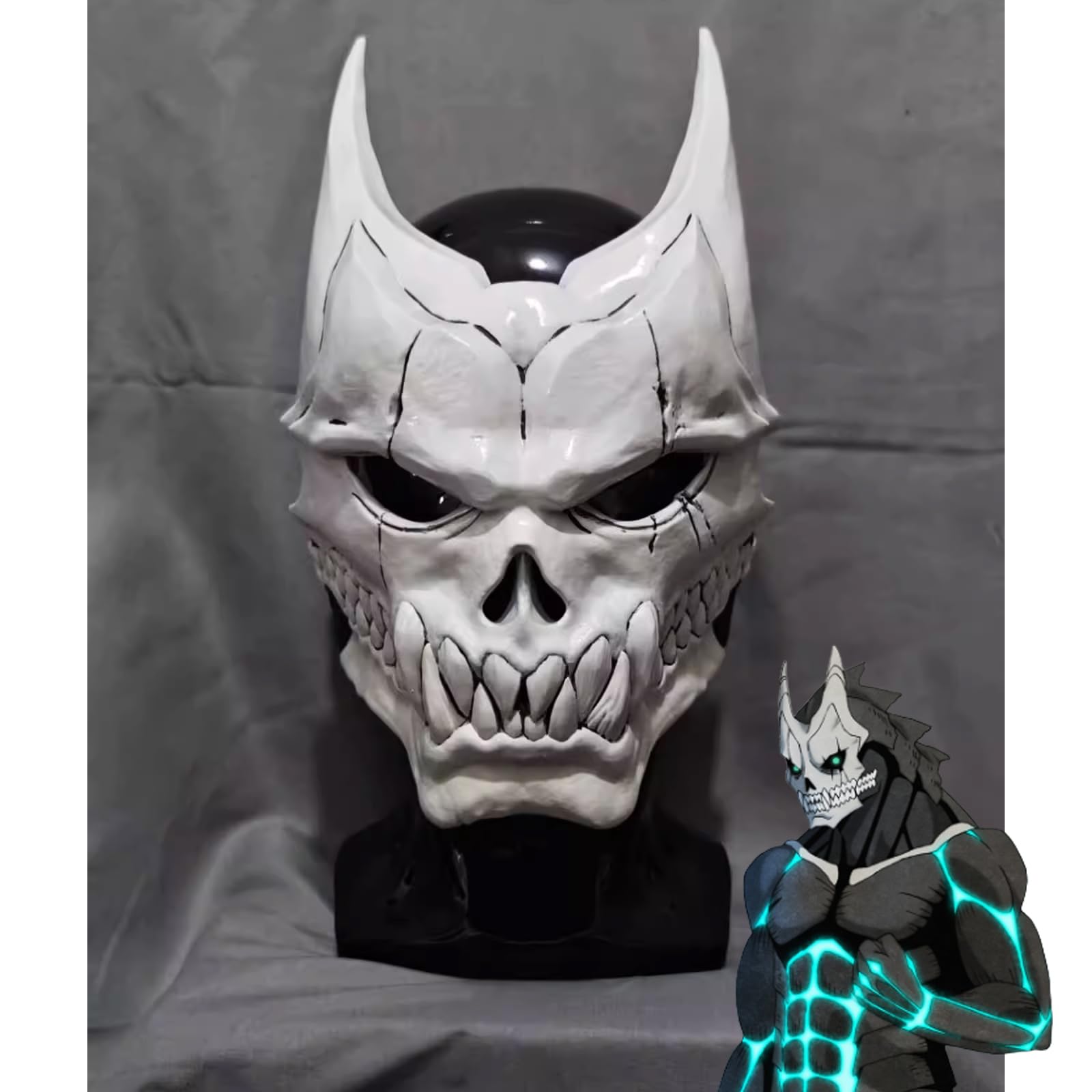 怪獣8号マスク　コスプレ用　1\1 視野良好　発光可動 Amazon.co.jp: 怪獣8号 コスプレ 仮面 マスク コスプレ道具 お面
