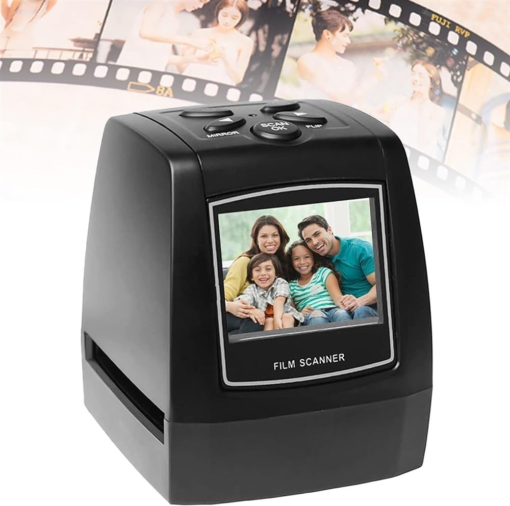 Skaner slajdów filmowych, skaner negatywów, konwerter filmów 135/slajdów 35 mm na zdjęcia cyfrowe JPG, obsługa wyjścia USB, obsługa różnych typów slajdów filmowych