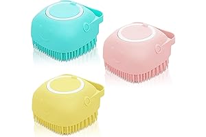 YUBRONG 3Pcs Dog Bathing Brushes with Soap Dispenser