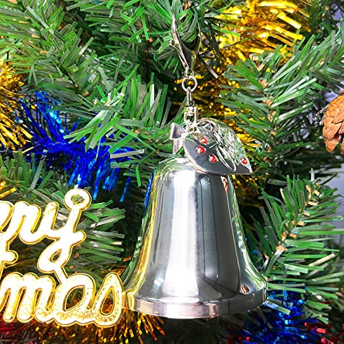 Christmas Tree Ornaments Christmas Bell Ornaments Home Decor Christmas Holiday Keepsake Gift Xmas Gifts Decorations Pendant (Bright Silver 2) #TOP4