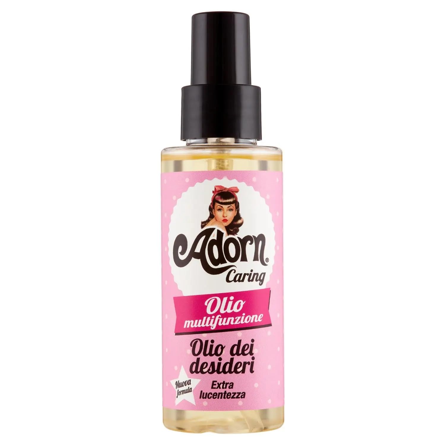 Adorn Olio dei Desideri Multifunzione, Extra Lucentezza - Olio multifunzione dona ai capelli cura, protezione e lucentezza, + portachiavi Beni Culinari