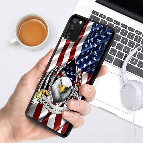 Miniatura 5 de Funda compatible con Samsung Galaxy A03S, diseño de bandera estadounidense, águila y Galaxy A03S, antiarañazos, a prueba de golpes, de 6.5 pulgadas