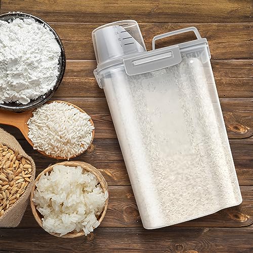 Tbmax Rice Container 5 Lbs Kitchen Pantry Food Storage Container, Small Pet Dog Cat Food Container Dispenser, Plastic Rice Cereal Flour Holder With Cup For Dry Food Storage Organization thumb #3