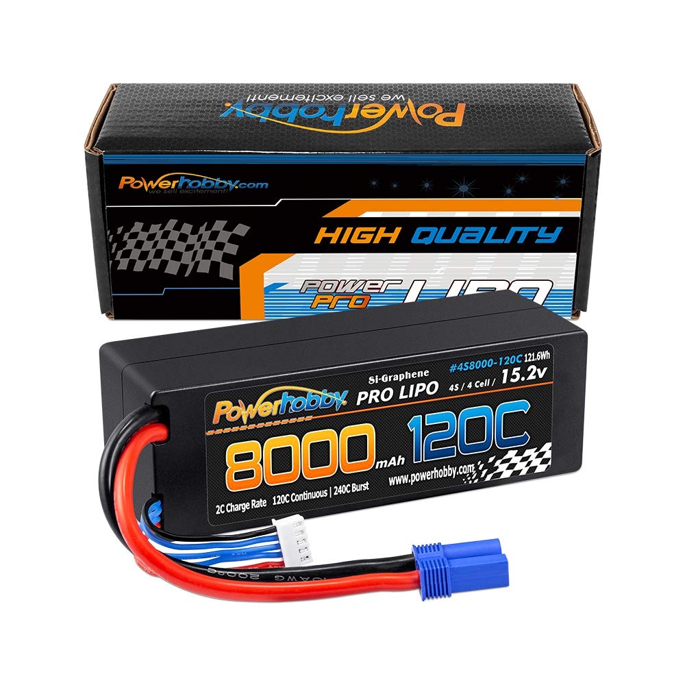 Amazon.com: Powerhobby 4s 8000MAH 120C 15.2V Lipo Battery w EC5