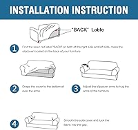 Vista 7 de H.VERSAILTEX Fundas de Sofá de Terciopelo Elástico Fundas de Sofá Grande Fundas de Sofá Protector de Muebles Suave con Fondo Elástico