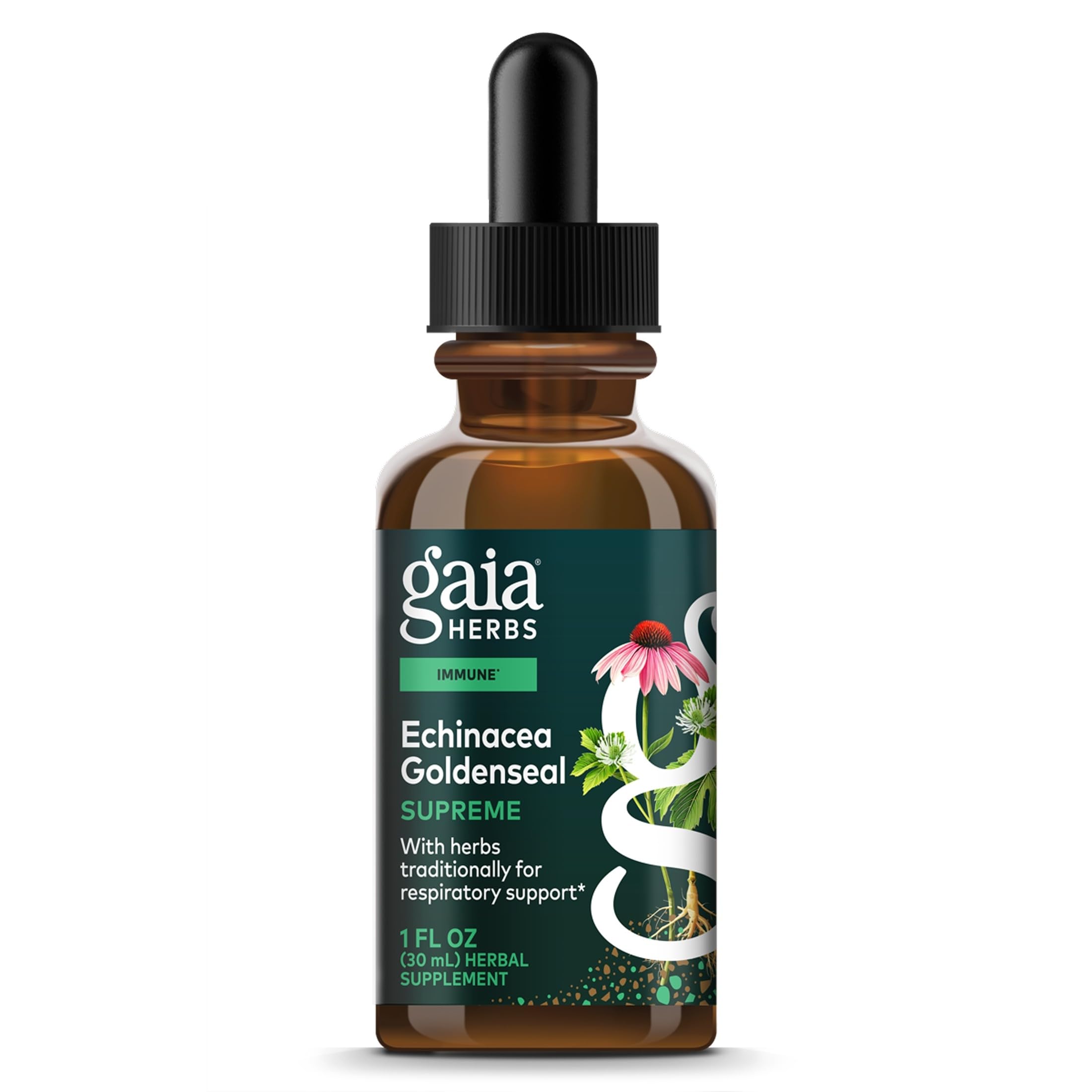 Gaia Herbs Echinacea Goldenseal Supreme, 1 Fl Oz, 15 Servings