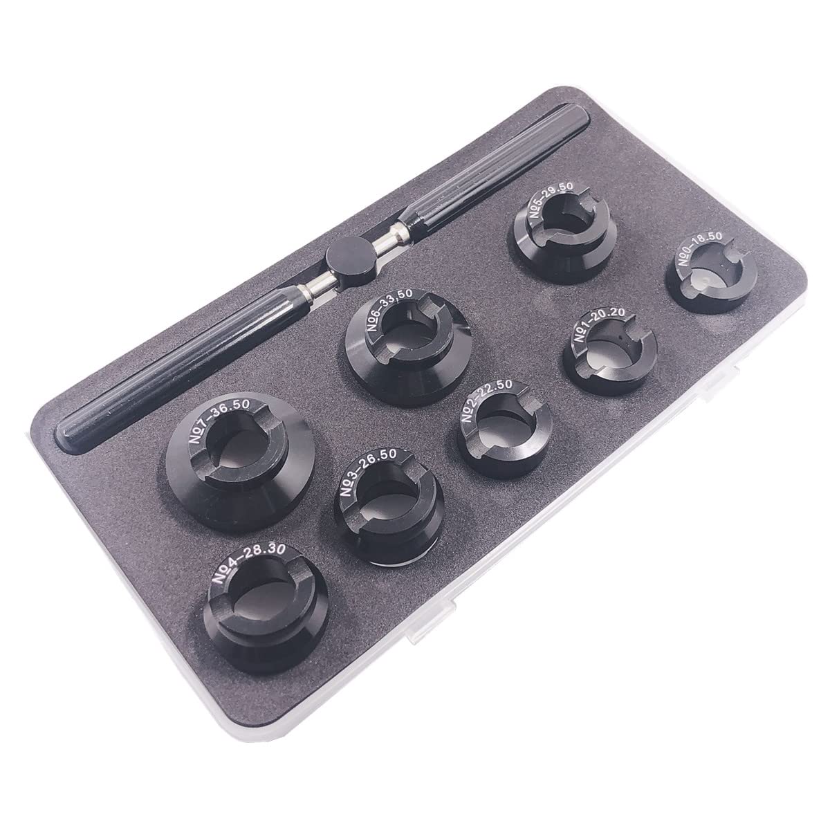 1 Set di Strumenti per la Riparazione di Orologi Neri, Chiave Inglese, apribottiglie