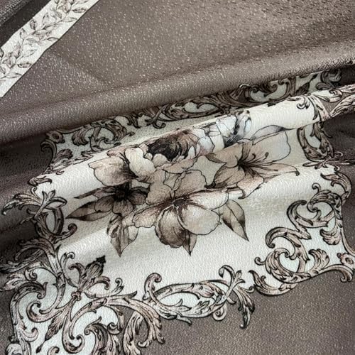 Image of Homerz Premium Waterproof Jasmine Joe Sofa Seat Cover - Floral Printed Sofa Protector | Non-Slip, Washable & Durable Sofa Protector (Coffee, 2 Seater)