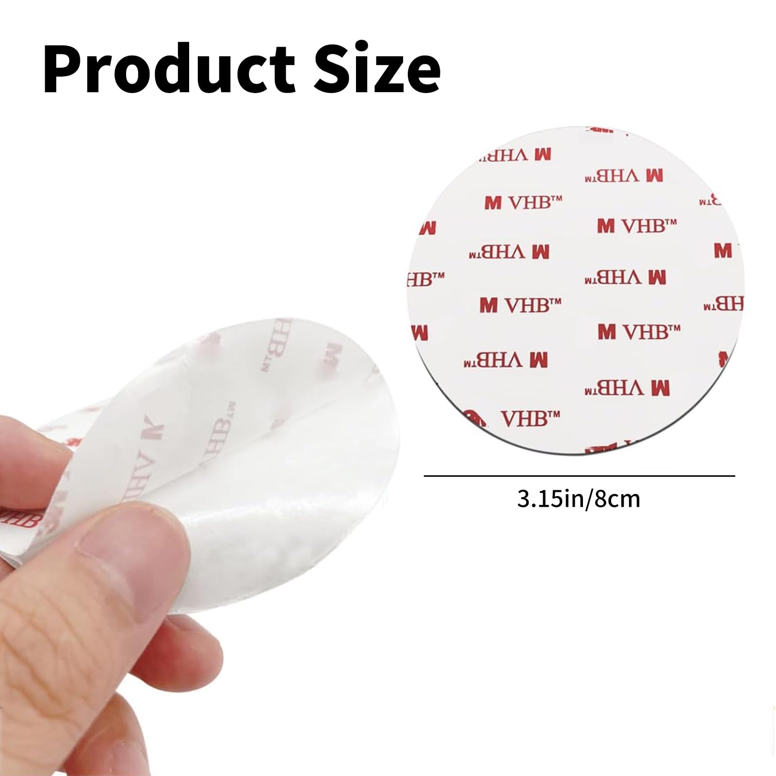 SANTUO 10 Pcs 75mm (2.95") Circular Double Sided Sticky Pads - Image 2