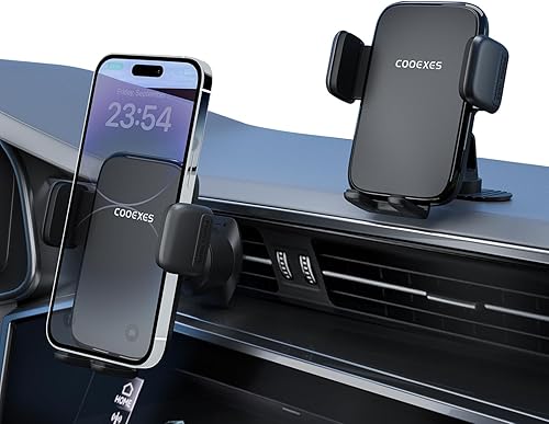 Soporte de teléfono de coche para ventilación de aire y tablero, soporte de clip universal con rotación de 360, soporte de teléfono de automóvil de disponible en Yaxa Costa Rica