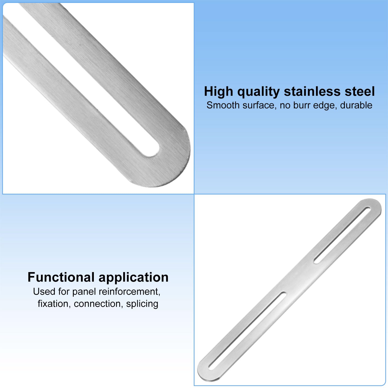 M METERXITY 2-Pack Adjustable Flat Mending Plate Support with Single Slot - Image 2