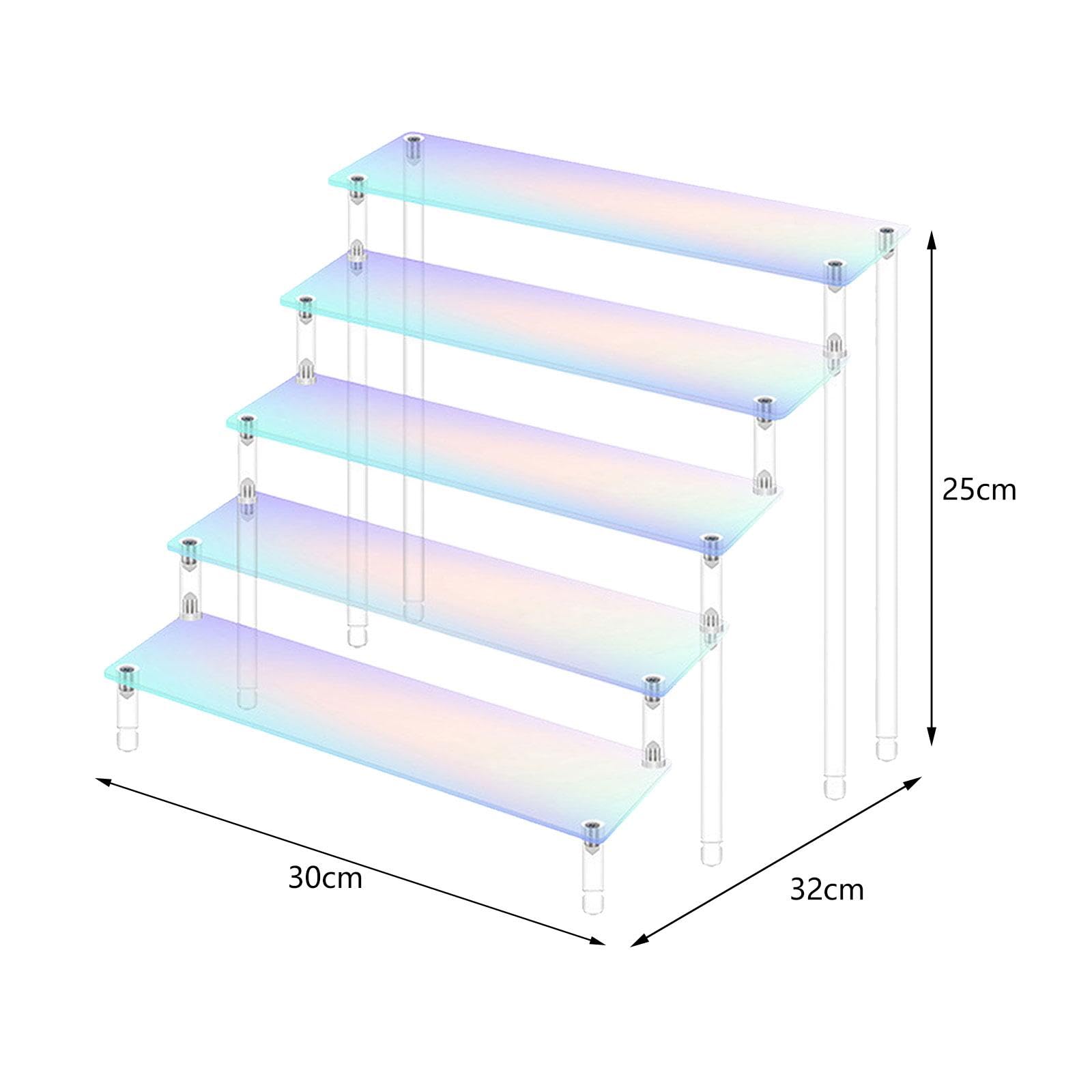 Présentoir Rectangulaire en Acrylique Transparent de 30 Cm pour Objets de Collection, Organisateur de Bureau pour Cupcakes, Figurines et Plus Encore.
