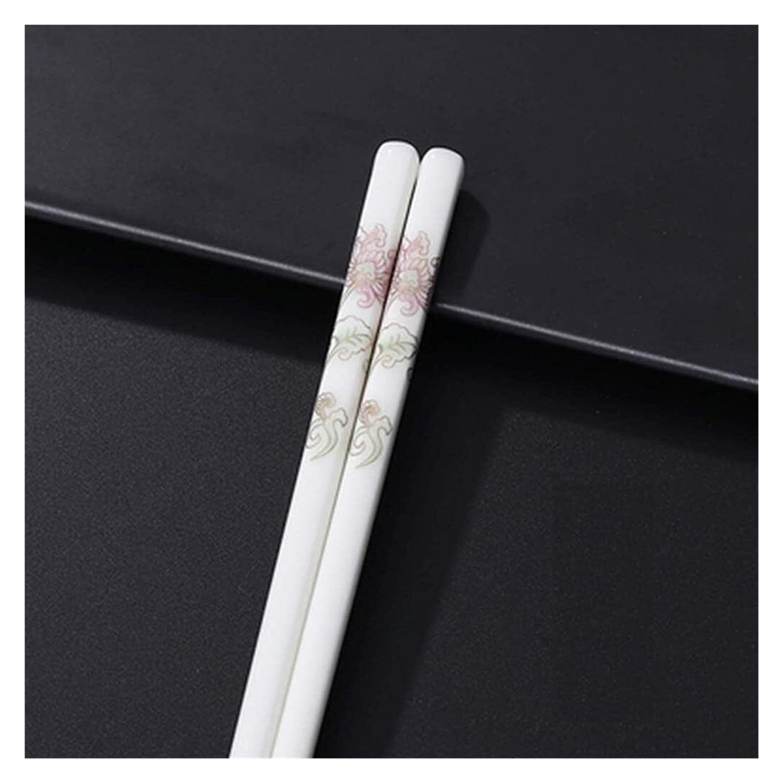 Baguettes en céramique, Chopstickshopstick Set de baguettes, 5 paires réutilisables en céramique, coffret cadeau porcelaine blanche(1)