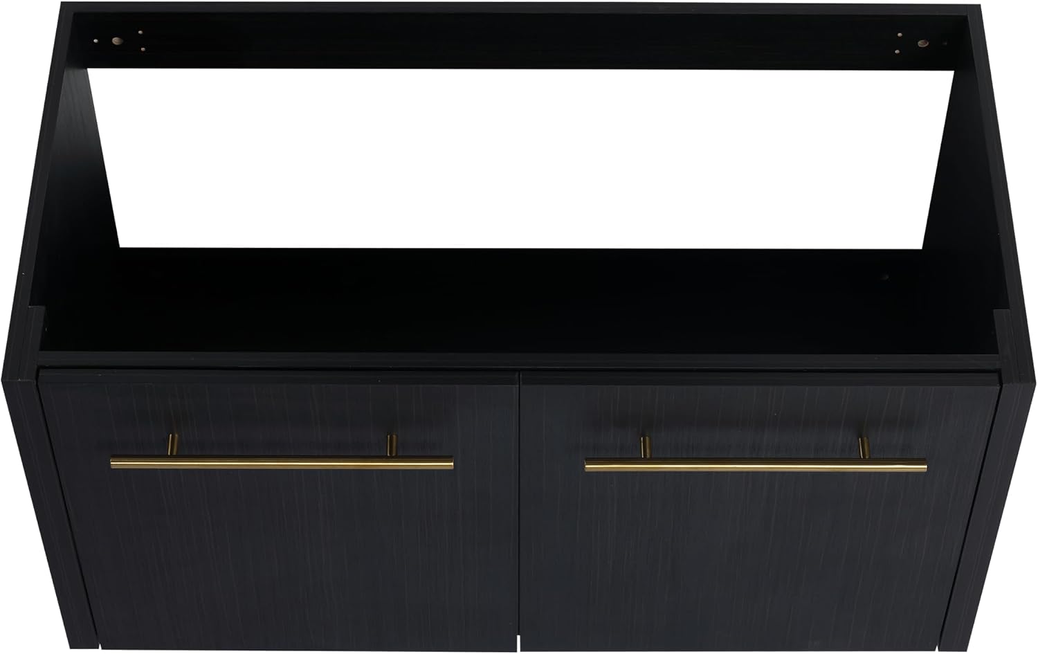 36" Wall-Mount Bathroom Vanity Cabinet in Black Chestnut,Modern Luxury Bathroom Under Sink Cabinet with Soft Closing Doors, Sink Basin Not Include