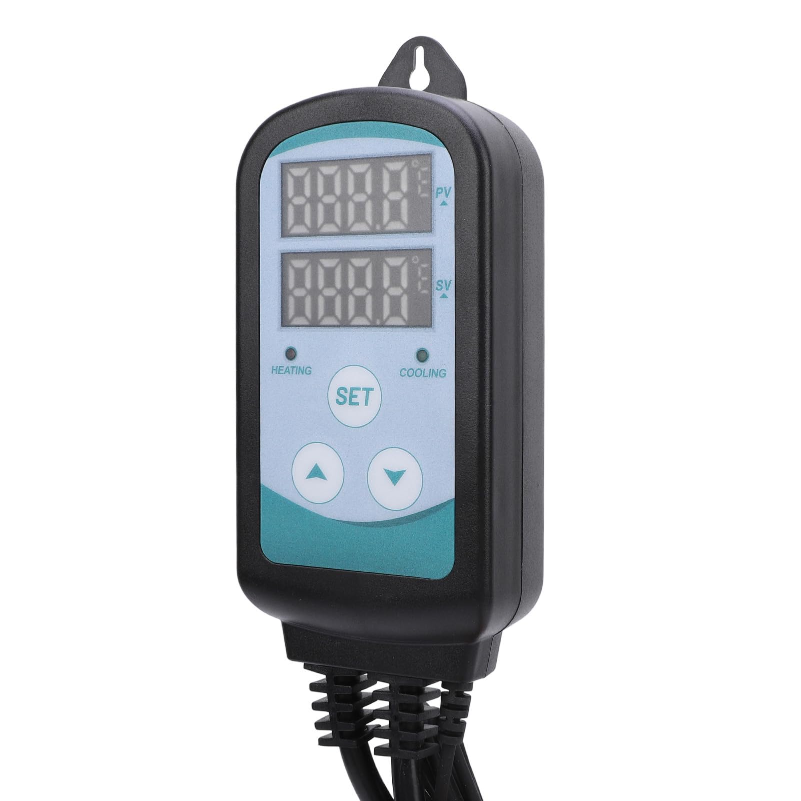 Regolatore di Temperatura a Doppio Stadio, Regolatore di Riscaldamento e Raffreddamento con Display Digitale per Acquari di Rettili, Controlla Riscaldamento e Raffreddamento,