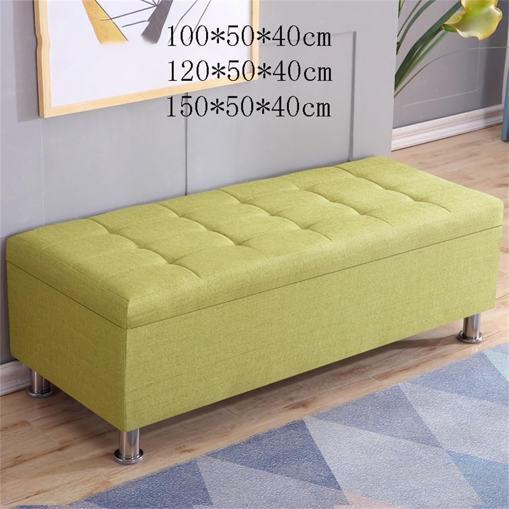 Rectangular Sofa Shoe Changing Stool, Multi-Functional Storage at The End of The Bed