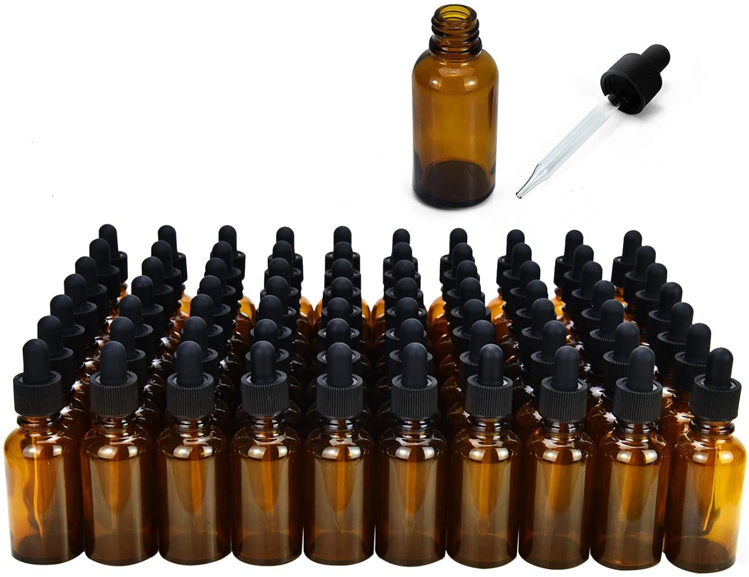 HOMEOTRADE Amber Colored Glass Bottle with Glass Dropper 10ml, EYE Dropper, Oil Dropper,(Pack of 6)-image-38