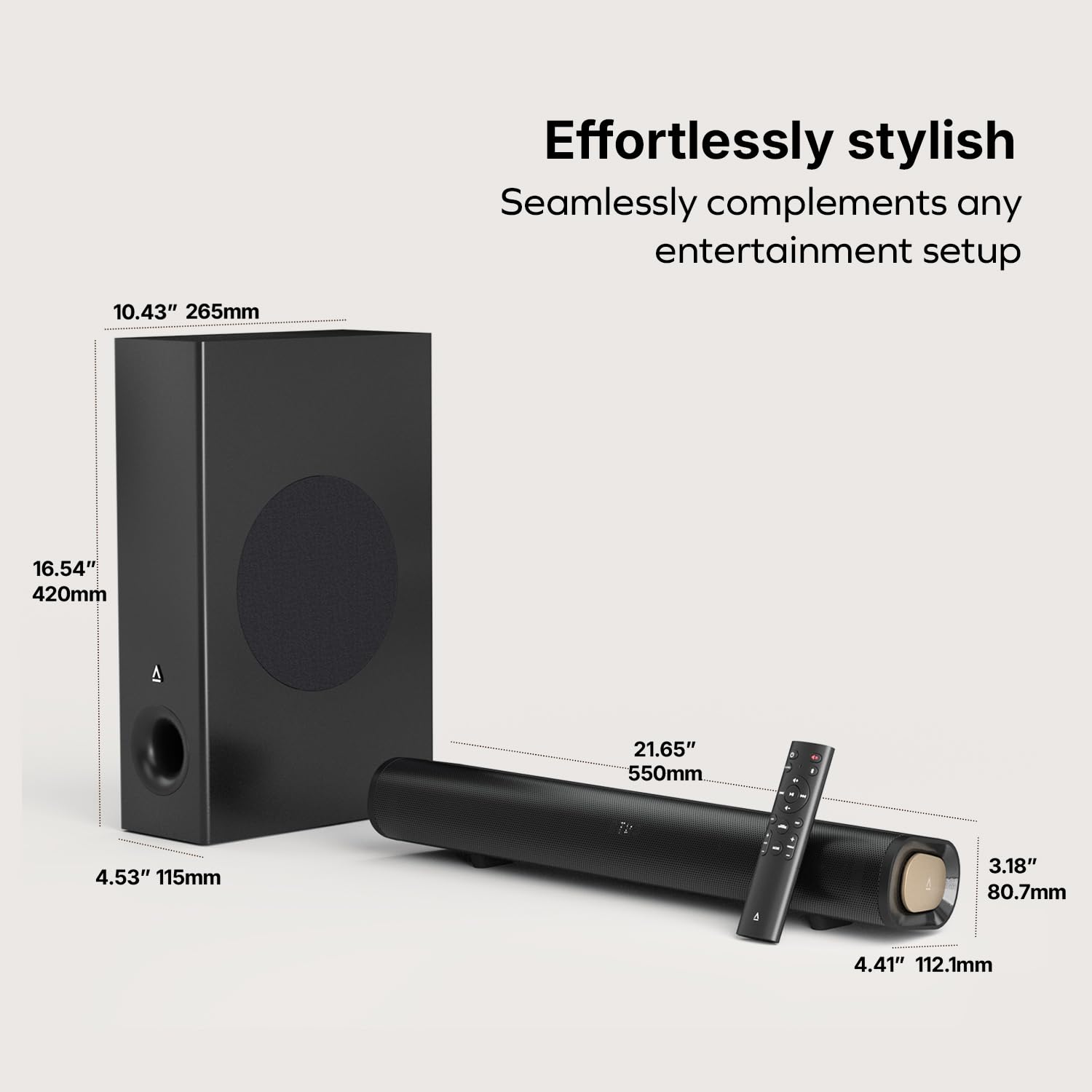 Creative Stage Pro - 2.1 Soundbar mit Dolby Audio, HDMI, Bluetooth 5.3, USB Audio, für TV, PC und Handy