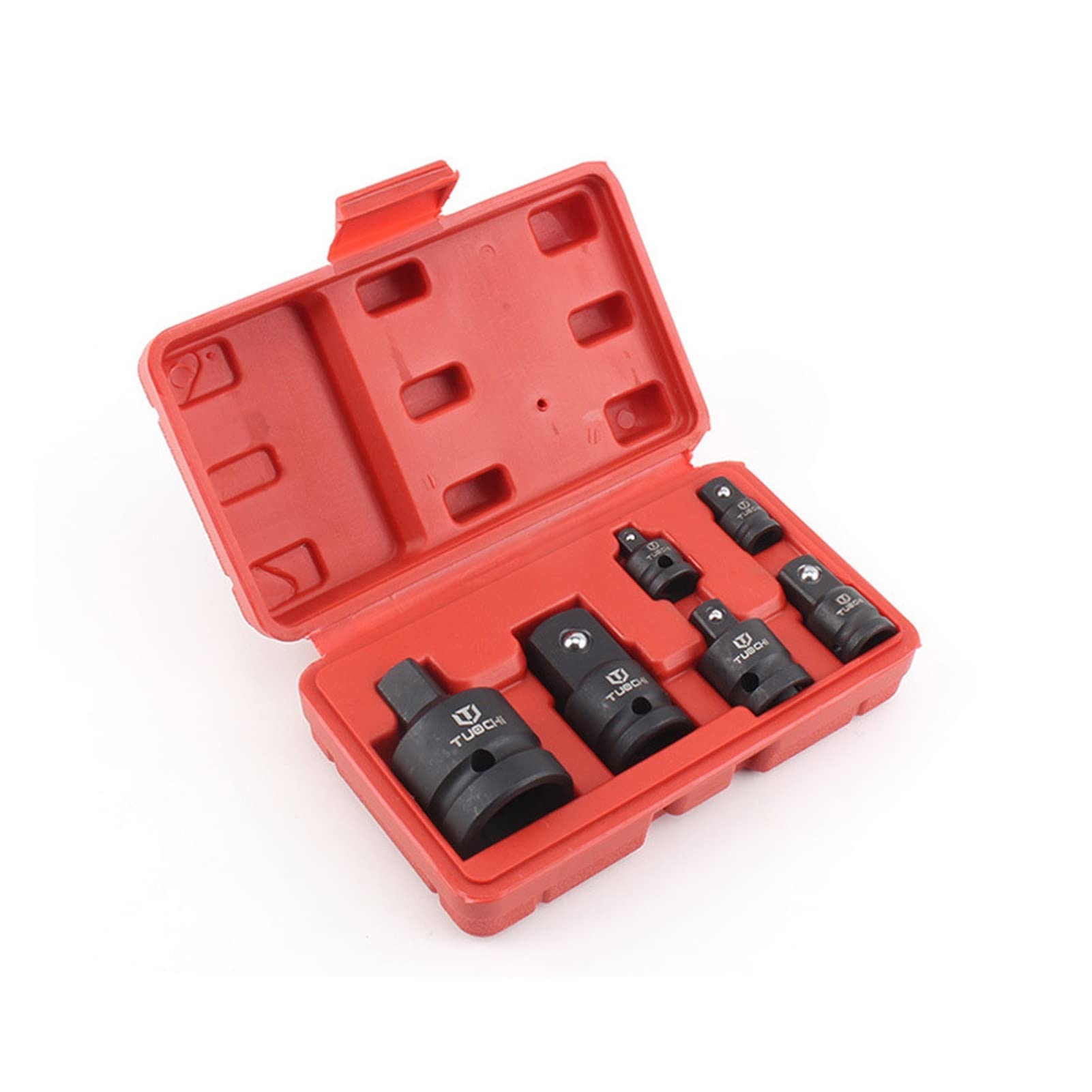 QIANHUI 1/10.2 cm 3/20.3 cm 1/5.1 cm 3/10.2 cm 2.5 cm adapter udarowy sterownika metryczny Cr-Mo adapter gniazda udarowego reduktor narzędzie adapter do klucza udarowego i pneumatycznego (kolor: