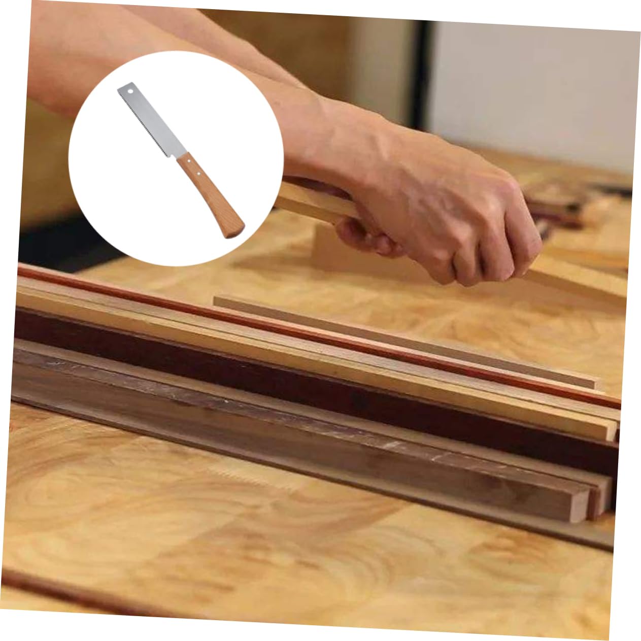 Mipcase 2 Pezzi Seghetto con Ergonomico Seghetto Fine per Tagli Precisi Utensile DIY per Giardinaggio e Lavorazione Del
