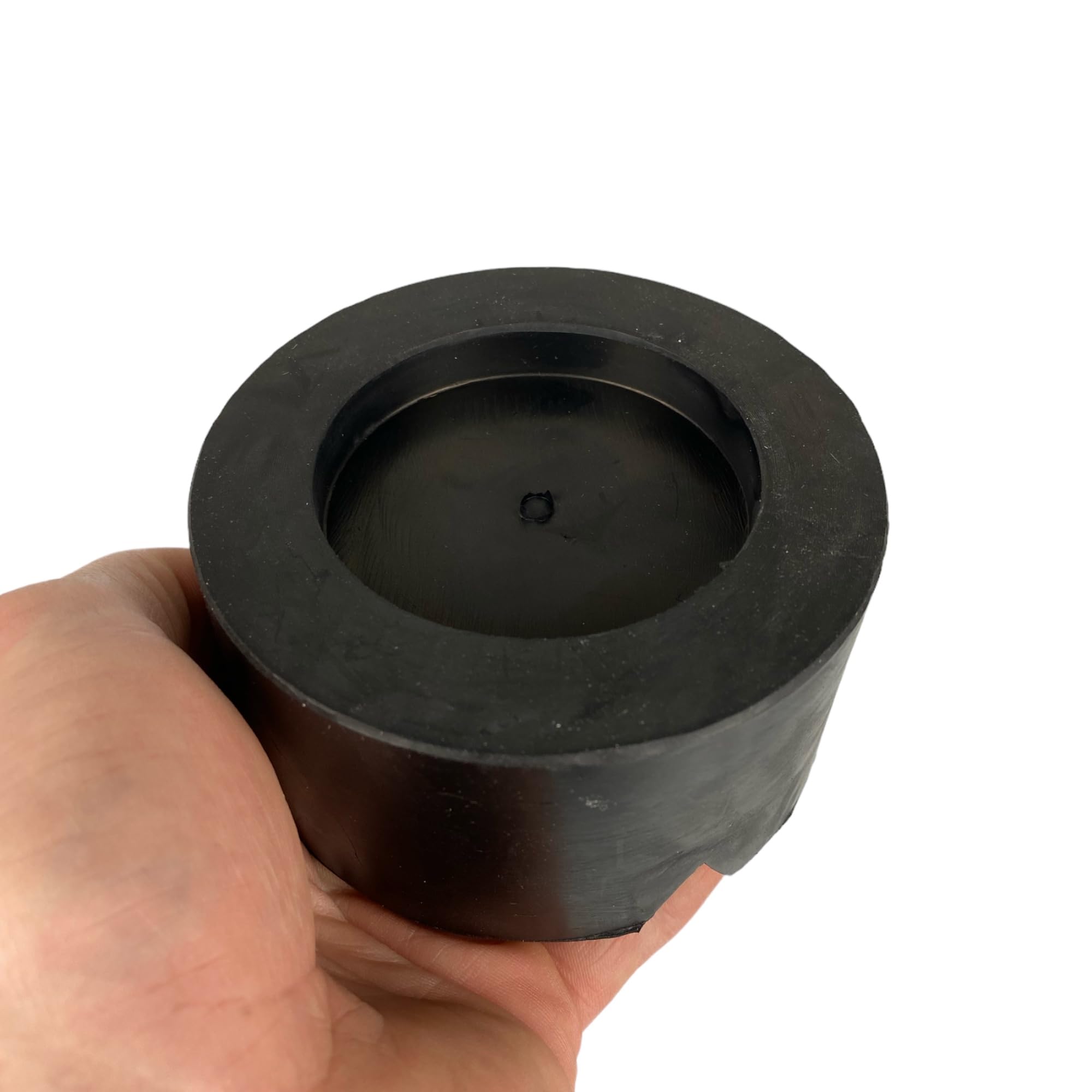 Rangierwagenheber Zubehör Gummi 2x Wagenheber-Gummiauflage – Rund, 50x39mm, Tragkraft 5T, Mit Nut Und Waffelprofil – Rutschfest, Für Rangierwagenheber Und Hebebühnen