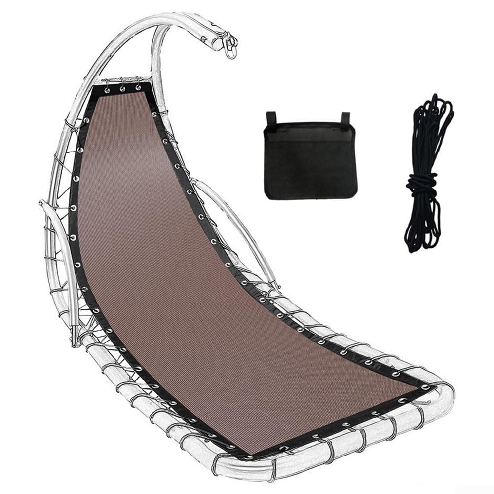 Hängematte, Stoff, 64 x 197 x 23 cm, strapazierfähiger grau-schwarzer Bezug mit Seil, Outdoor-Freizeitzubehör für Entspannung und Komfort, perfekt für Camping und Garten