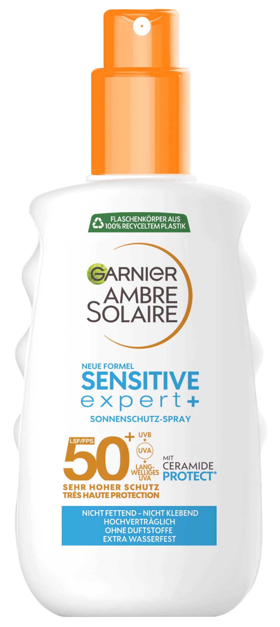 Garnier Sonnenschutz-Spray mit LSF 50+, Wasserfestes und rückstandsloses Spray für empfindliche Haut, Ambre Solaire Sensitive expert+, 1 x 150 ml – Amazon Angebot