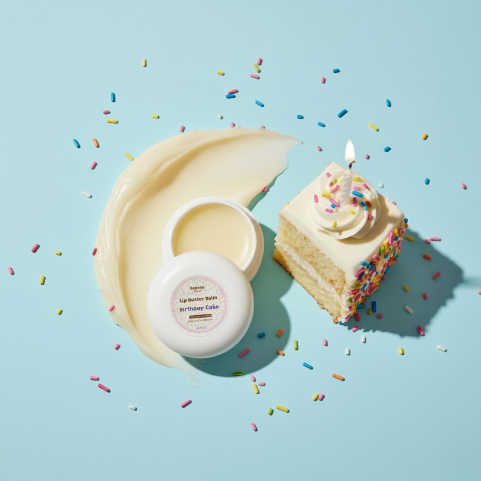 Birthday Cake Lip Butter Balm | Lip Balm for Intense 6Hr Moisture & Sun Protection | Heals Cracked Dry Lips | 8gm-image-44