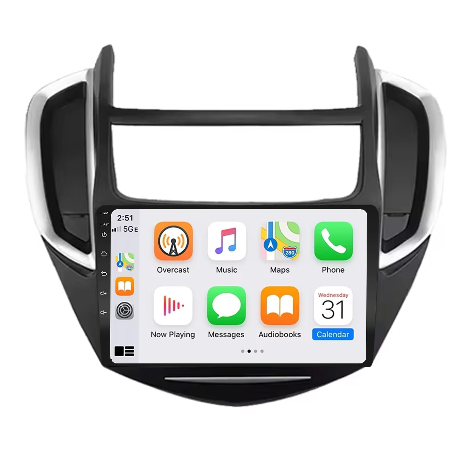 BCBSYCJP Car Radio with Wireless CarPlay Android Auto for Chevrolet Trax 2014-2016 9 Inch Stereo Mirror Link Bluetooth with Android Auto Carplay Wireless WIFI FM GPS,8 Core 6G+128G