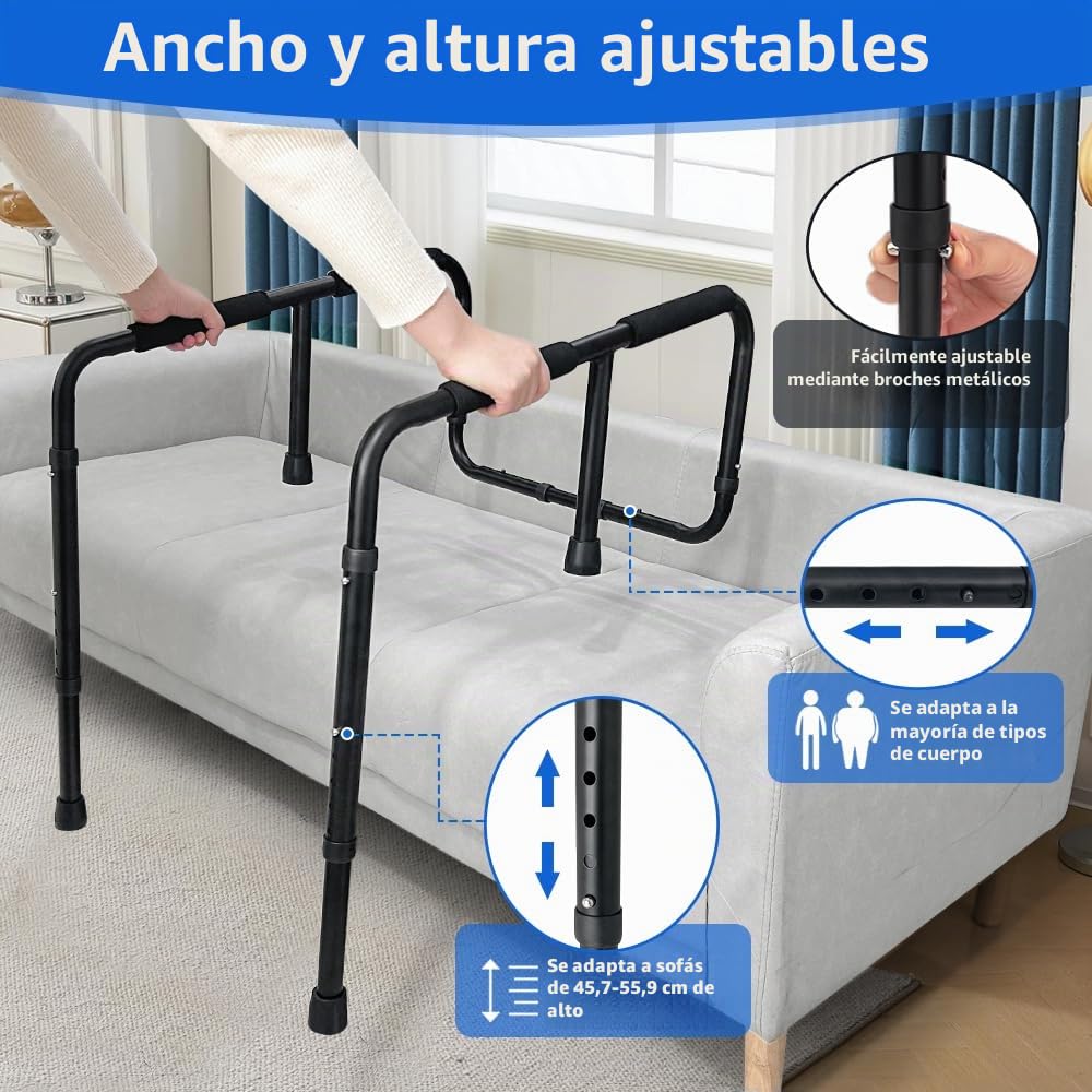 Soporte de sofá, ayuda para silla para ancianos sentados y de pie, ayuda de pie para personas mayores, mango de asistencia de pie para bastón de sofá, dispositivos de asistencia de elevación de